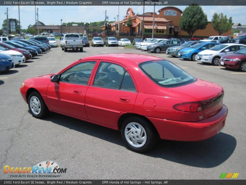2002 Ford Escort SE Sedan Bright Red / Medium Graphite Photo #3