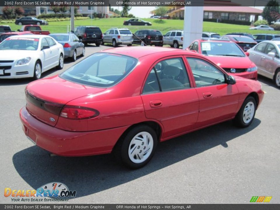 2002 Ford Escort SE Sedan Bright Red / Medium Graphite Photo #5