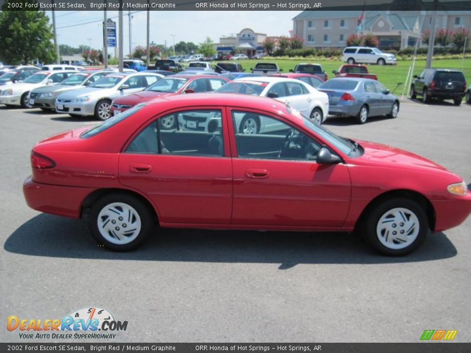 2002 Ford Escort SE Sedan Bright Red / Medium Graphite Photo #6