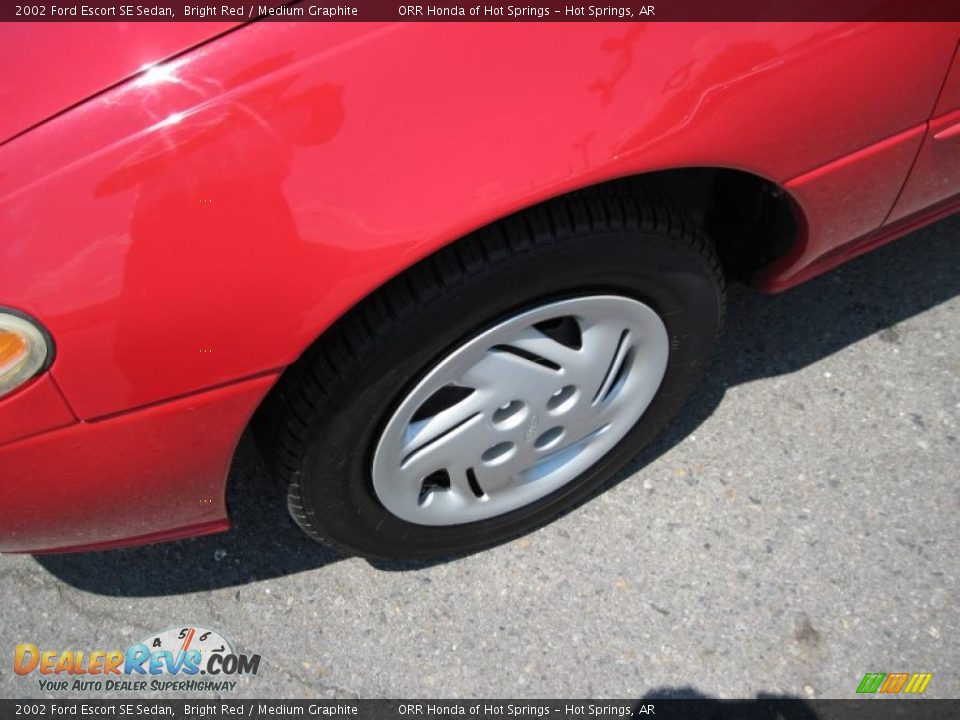 2002 Ford Escort SE Sedan Bright Red / Medium Graphite Photo #9