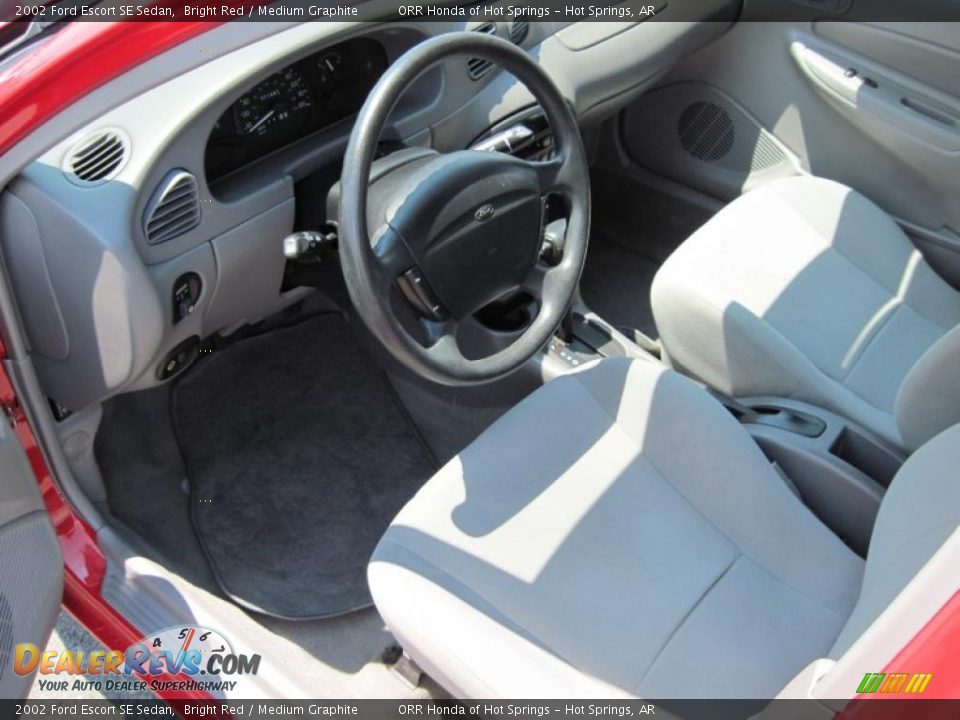 2002 Ford Escort SE Sedan Bright Red / Medium Graphite Photo #13