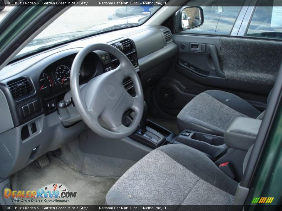 2001 Isuzu Rodeo S Garden Green Mica / Gray Photo #5