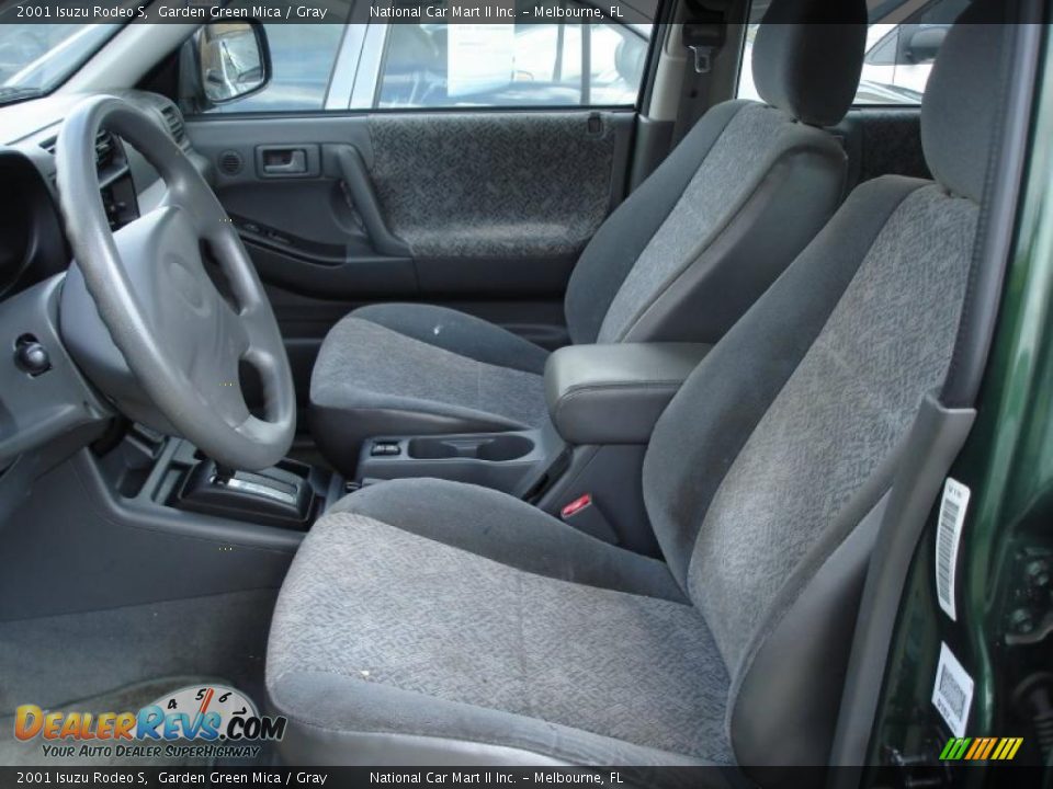 2001 Isuzu Rodeo S Garden Green Mica / Gray Photo #6