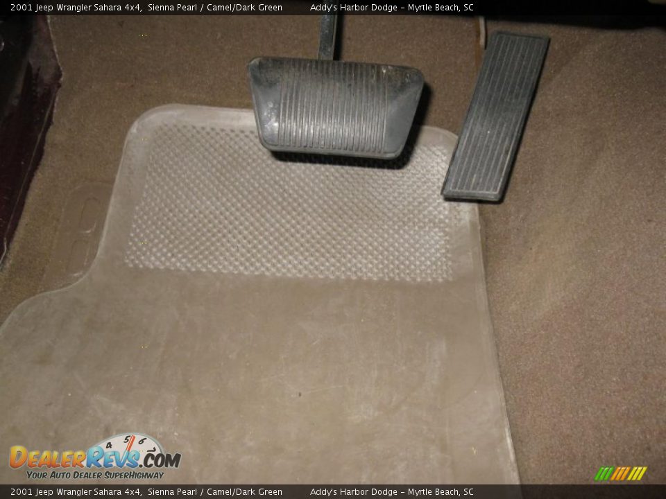 2001 Jeep Wrangler Sahara 4x4 Sienna Pearl / Camel/Dark Green Photo #11