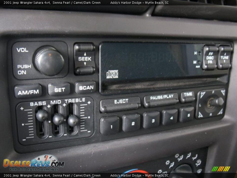 2001 Jeep Wrangler Sahara 4x4 Sienna Pearl / Camel/Dark Green Photo #14