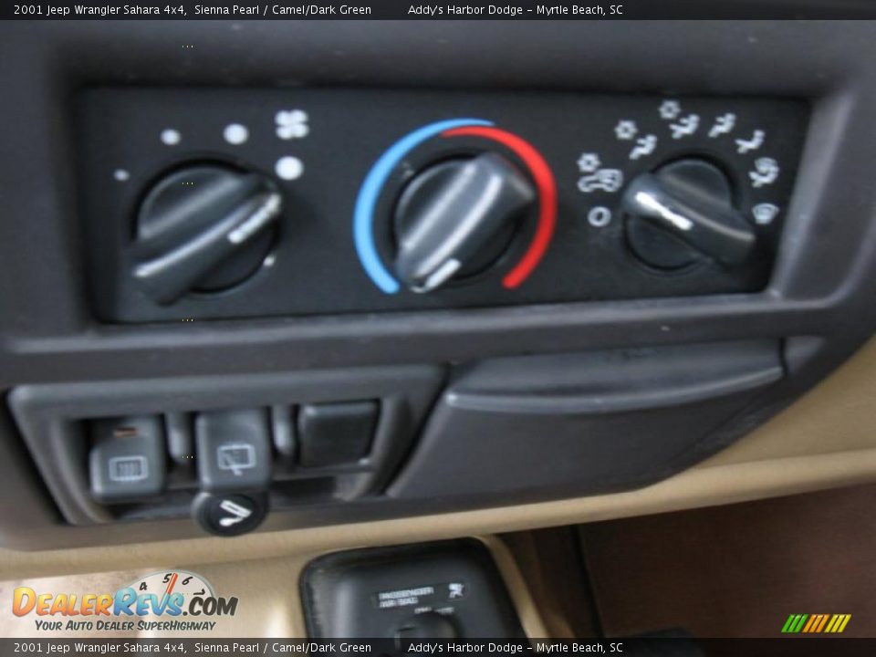 2001 Jeep Wrangler Sahara 4x4 Sienna Pearl / Camel/Dark Green Photo #15