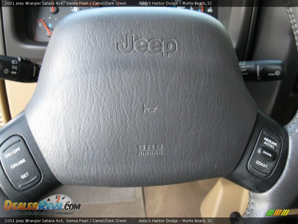 2001 Jeep Wrangler Sahara 4x4 Sienna Pearl / Camel/Dark Green Photo #19