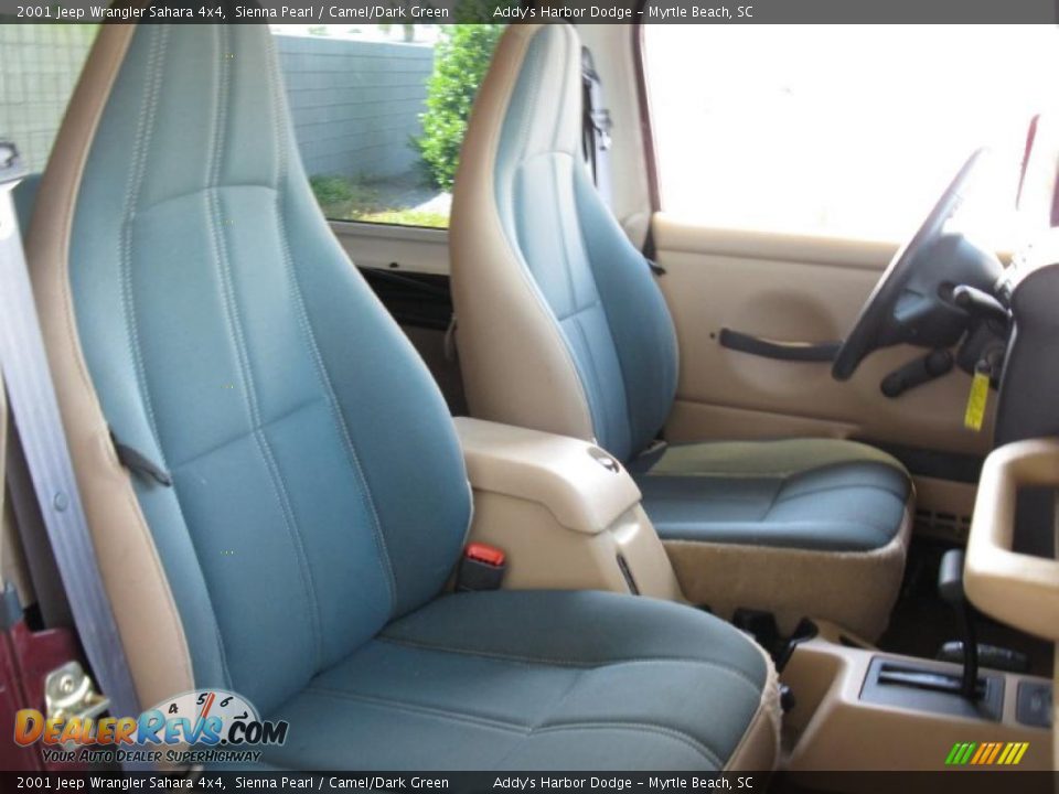 2001 Jeep Wrangler Sahara 4x4 Sienna Pearl / Camel/Dark Green Photo #21