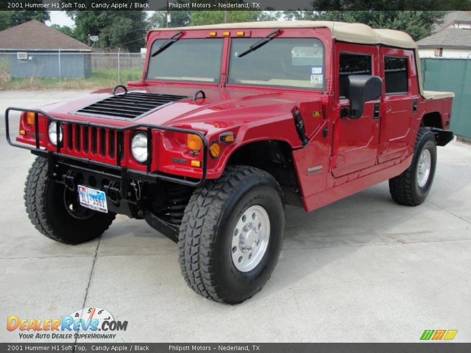 2001 Hummer H1 Soft Top Candy Apple / Black Photo #7