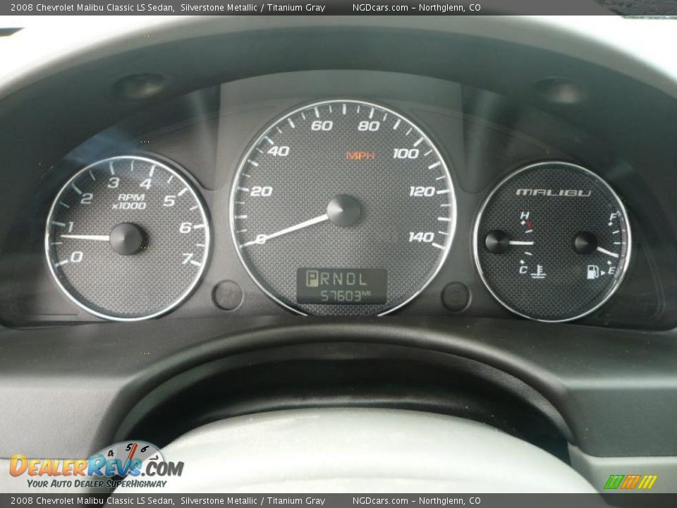 2008 Chevrolet Malibu Classic LS Sedan Silverstone Metallic / Titanium Gray Photo #22