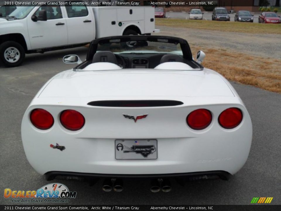 2011 Chevrolet Corvette Grand Sport Convertible Arctic White / Titanium Gray Photo #3