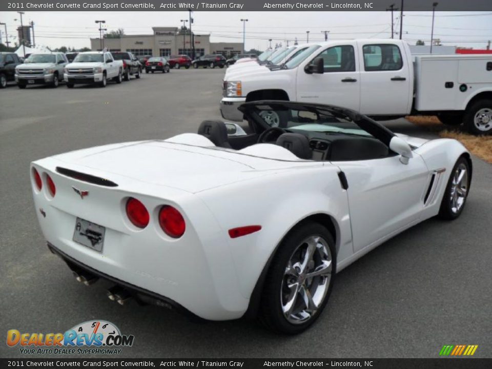 2011 Chevrolet Corvette Grand Sport Convertible Arctic White / Titanium Gray Photo #4