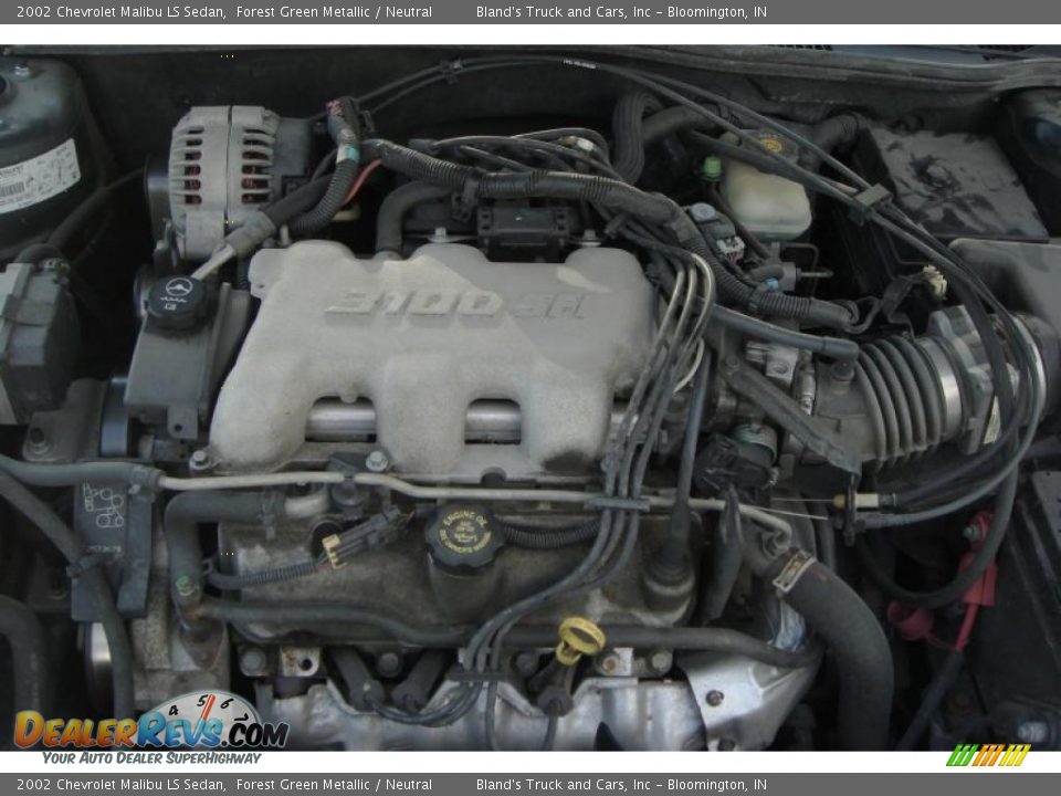 2002 Chevrolet Malibu LS Sedan Forest Green Metallic / Neutral Photo #32