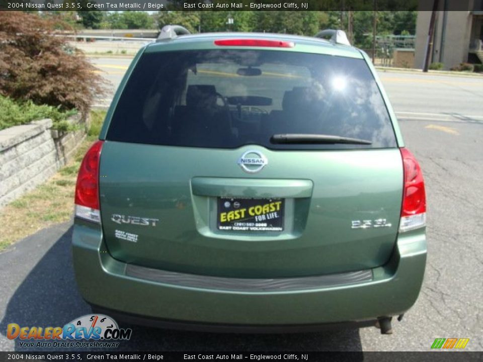 2004 Nissan Quest 3.5 S Green Tea Metallic / Beige Photo #4