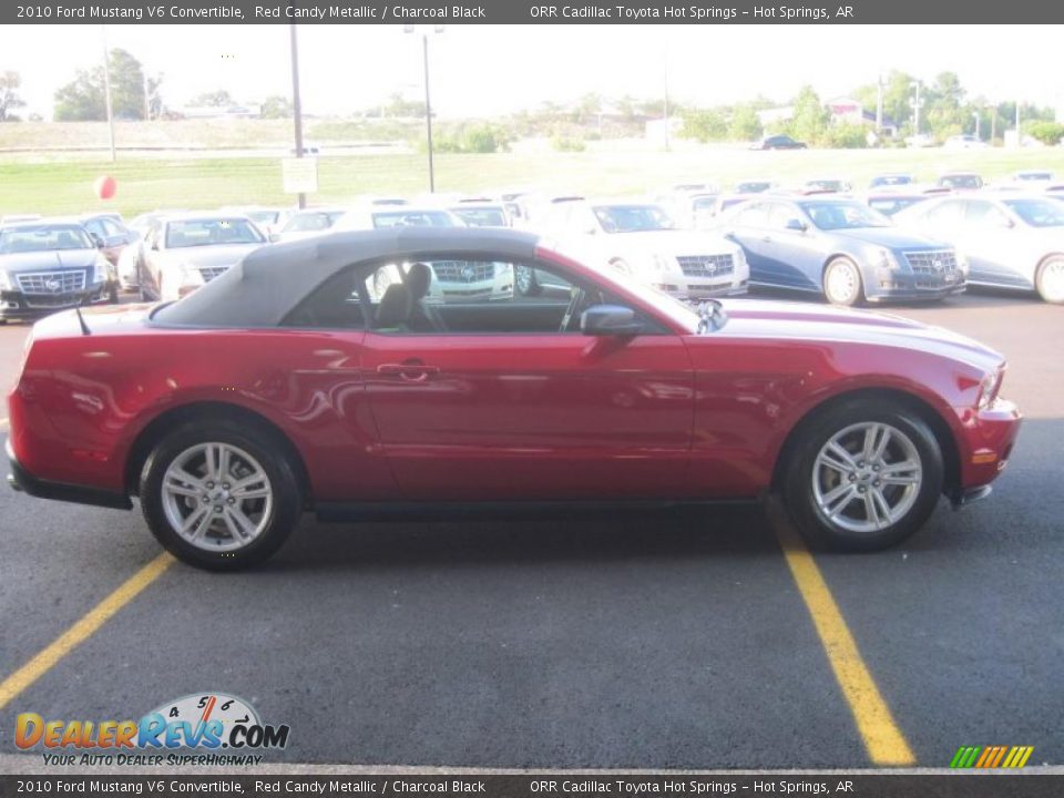 2010 Ford Mustang V6 Convertible Red Candy Metallic / Charcoal Black Photo #3