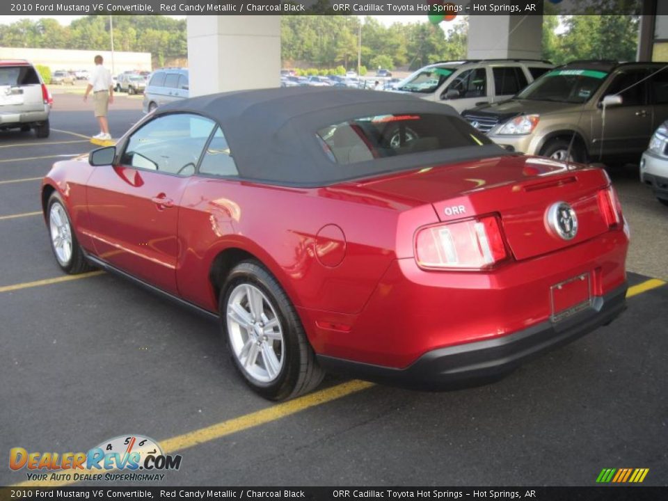 2010 Ford Mustang V6 Convertible Red Candy Metallic / Charcoal Black Photo #5