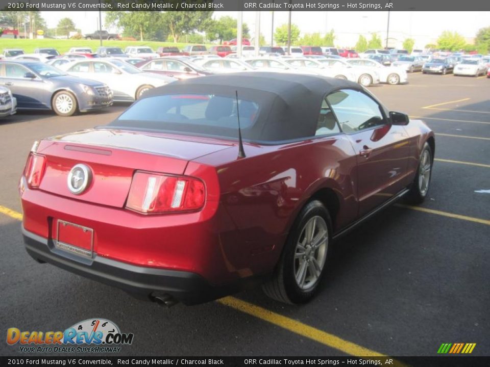 2010 Ford Mustang V6 Convertible Red Candy Metallic / Charcoal Black Photo #6