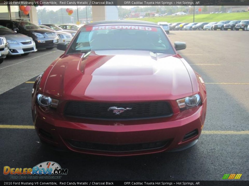 2010 Ford Mustang V6 Convertible Red Candy Metallic / Charcoal Black Photo #7