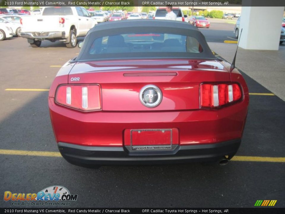 2010 Ford Mustang V6 Convertible Red Candy Metallic / Charcoal Black Photo #8
