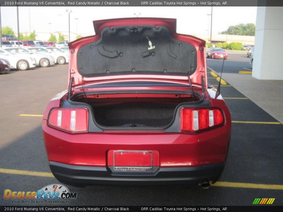 2010 Ford Mustang V6 Convertible Red Candy Metallic / Charcoal Black Photo #9