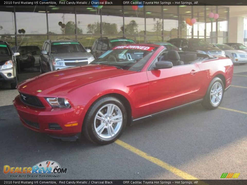 2010 Ford Mustang V6 Convertible Red Candy Metallic / Charcoal Black Photo #10