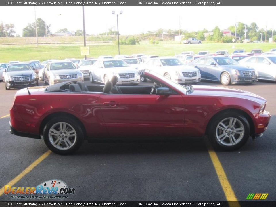2010 Ford Mustang V6 Convertible Red Candy Metallic / Charcoal Black Photo #12