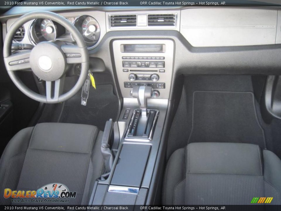 2010 Ford Mustang V6 Convertible Red Candy Metallic / Charcoal Black Photo #15