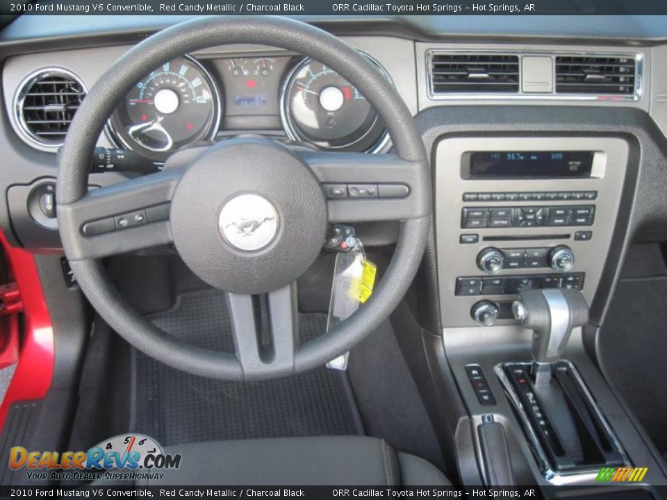 2010 Ford Mustang V6 Convertible Red Candy Metallic / Charcoal Black Photo #18