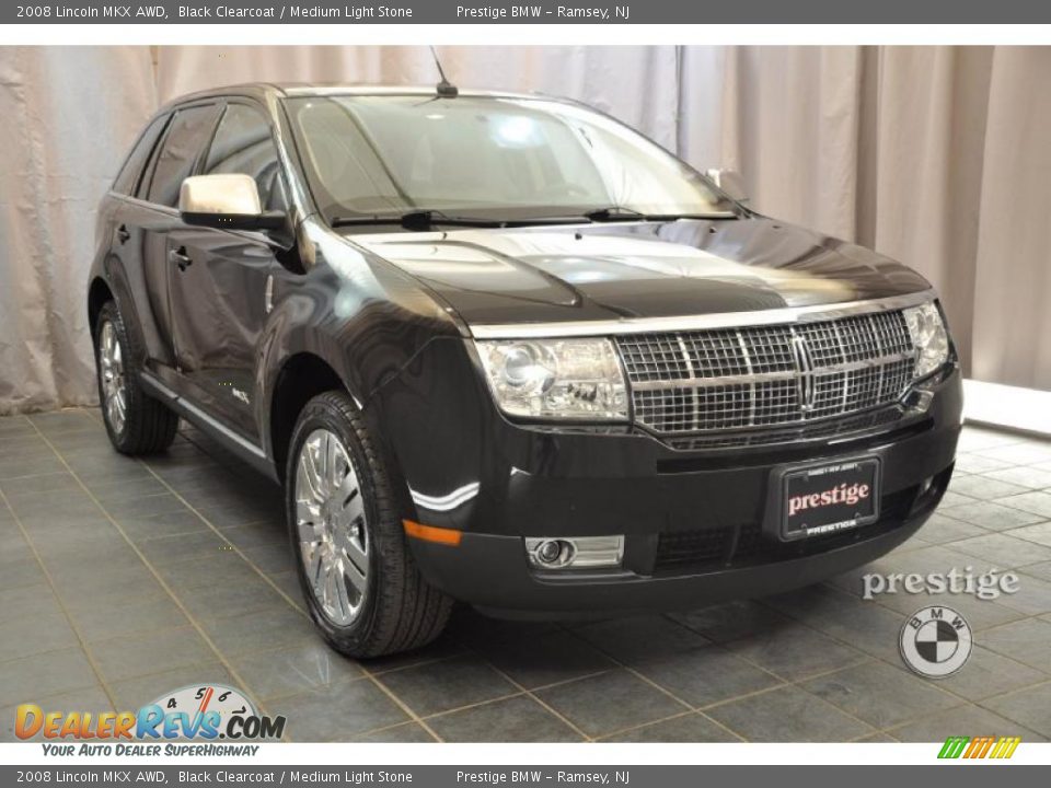 2008 Lincoln MKX AWD Black Clearcoat / Medium Light Stone Photo #7