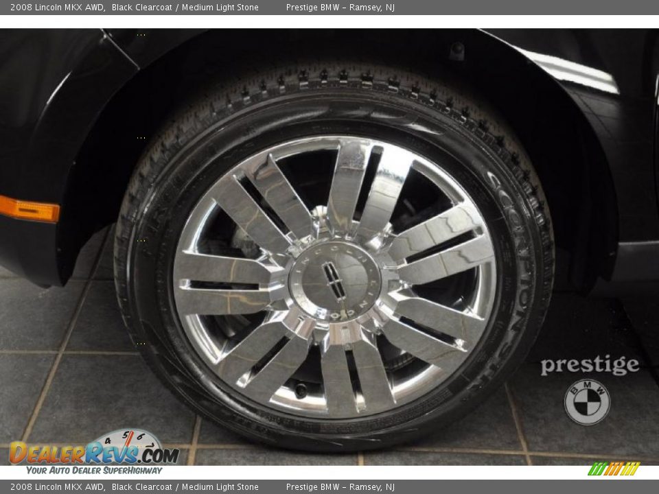 2008 Lincoln MKX AWD Black Clearcoat / Medium Light Stone Photo #8