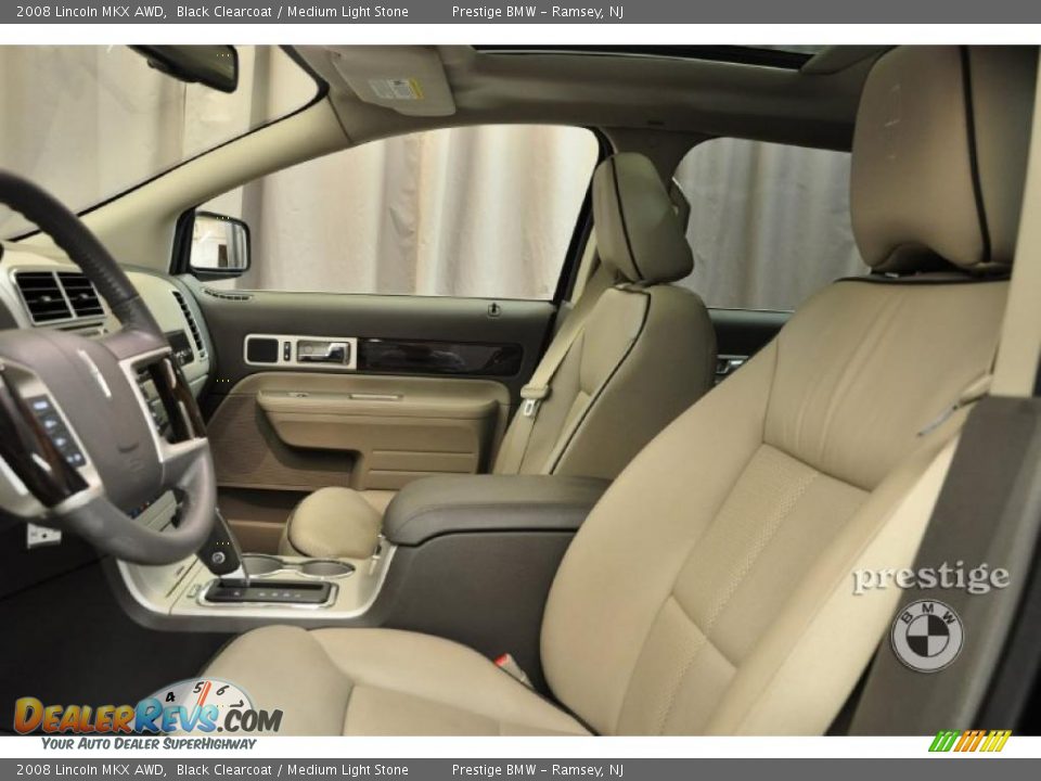 2008 Lincoln MKX AWD Black Clearcoat / Medium Light Stone Photo #12
