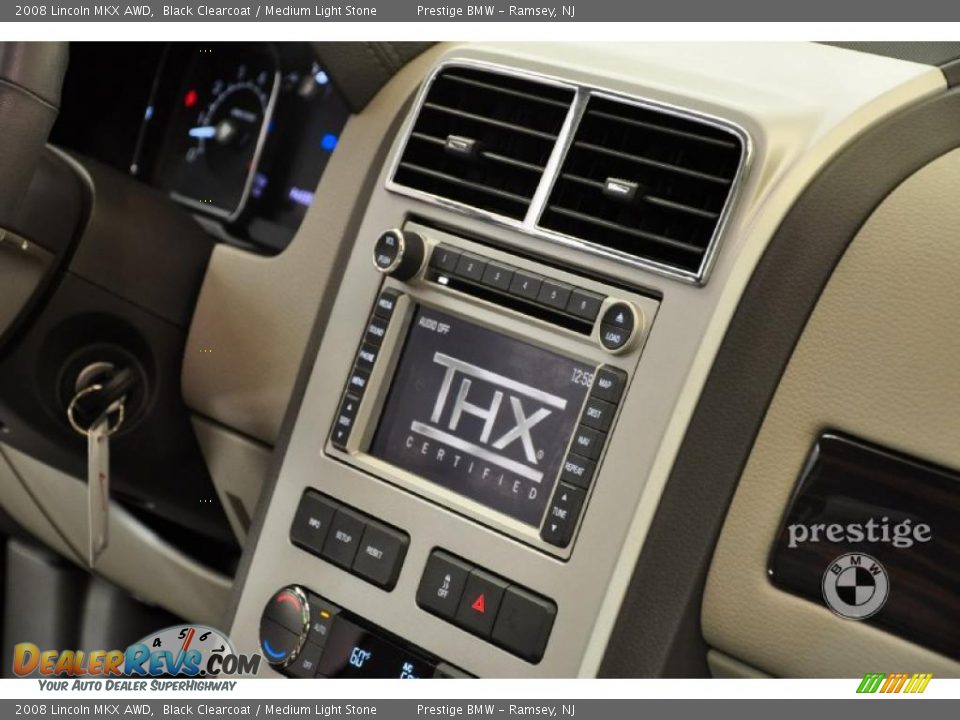 2008 Lincoln MKX AWD Black Clearcoat / Medium Light Stone Photo #13
