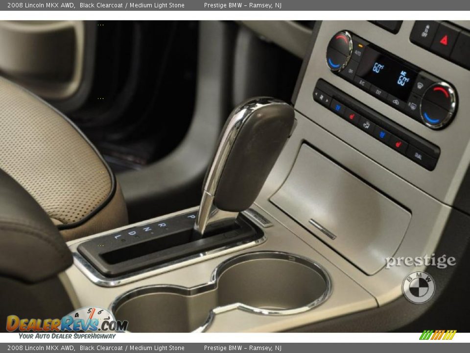 2008 Lincoln MKX AWD Black Clearcoat / Medium Light Stone Photo #14