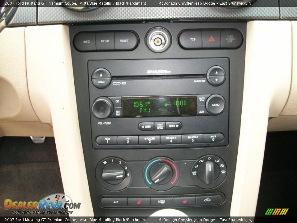 2007 Ford Mustang GT Premium Coupe Vista Blue Metallic / Black/Parchment Photo #13