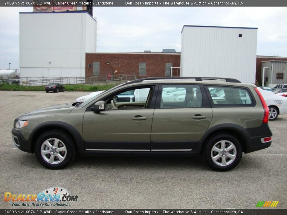 2009 Volvo XC70 3.2 AWD Caper Green Metallic / Sandstone Photo 10
