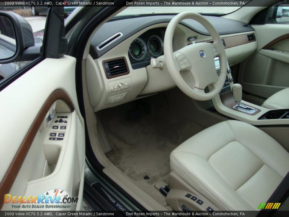 2009 Volvo XC70 3.2 AWD Caper Green Metallic / Sandstone Photo #12