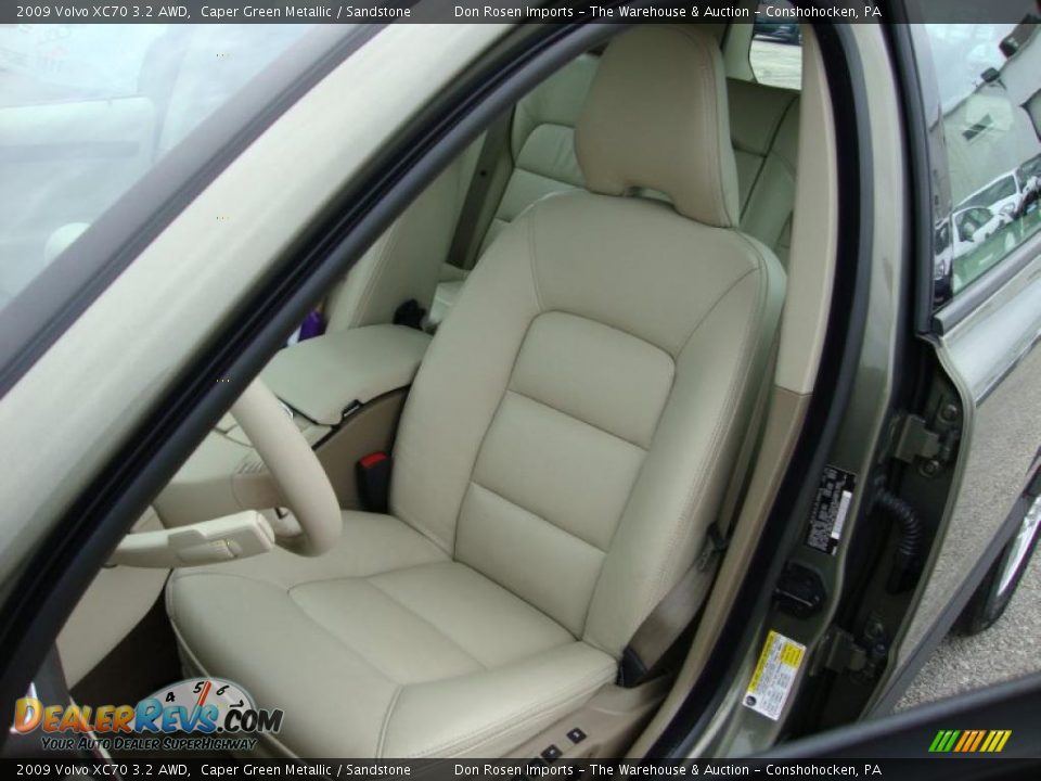 2009 Volvo XC70 3.2 AWD Caper Green Metallic / Sandstone Photo #17