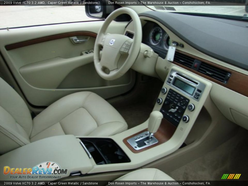 2009 Volvo XC70 3.2 AWD Caper Green Metallic / Sandstone Photo #19