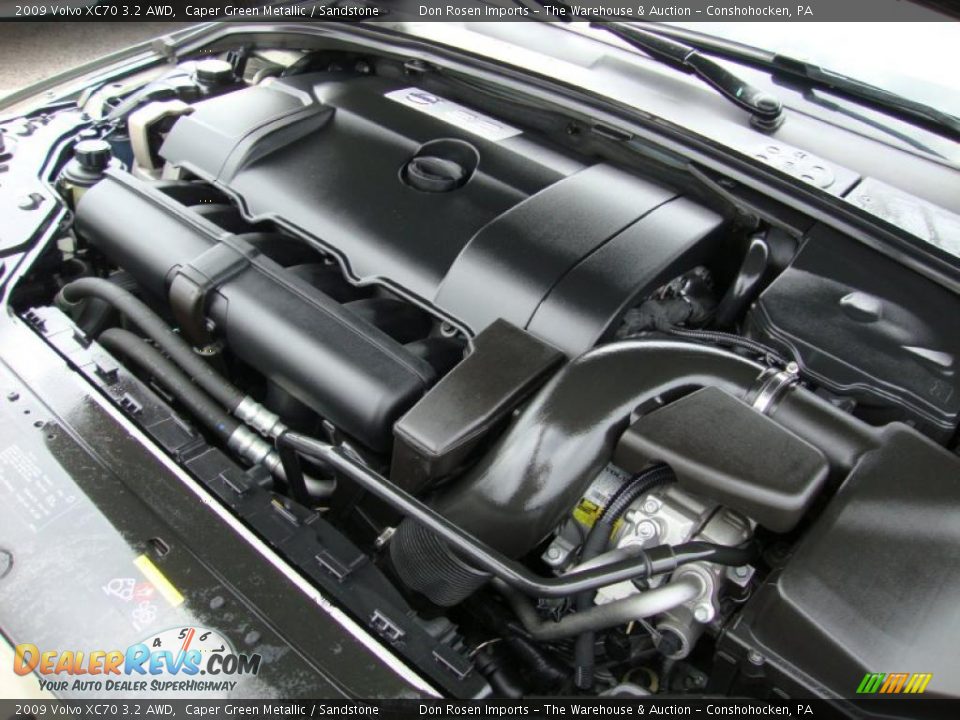 2009 Volvo XC70 3.2 AWD Caper Green Metallic / Sandstone Photo #35