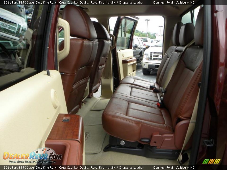 2011 Ford F350 Super Duty King Ranch Crew Cab 4x4 Dually Royal Red Metallic / Chaparral Leather Photo #10