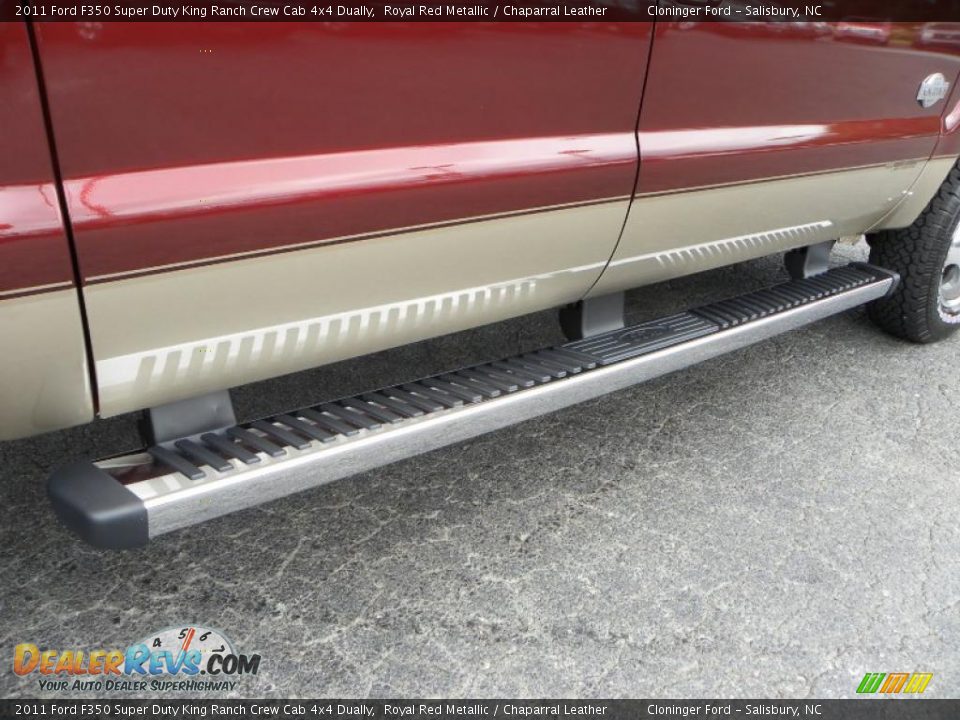 2011 Ford F350 Super Duty King Ranch Crew Cab 4x4 Dually Royal Red Metallic / Chaparral Leather Photo #13