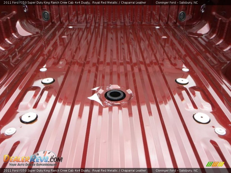 2011 Ford F350 Super Duty King Ranch Crew Cab 4x4 Dually Royal Red Metallic / Chaparral Leather Photo #19