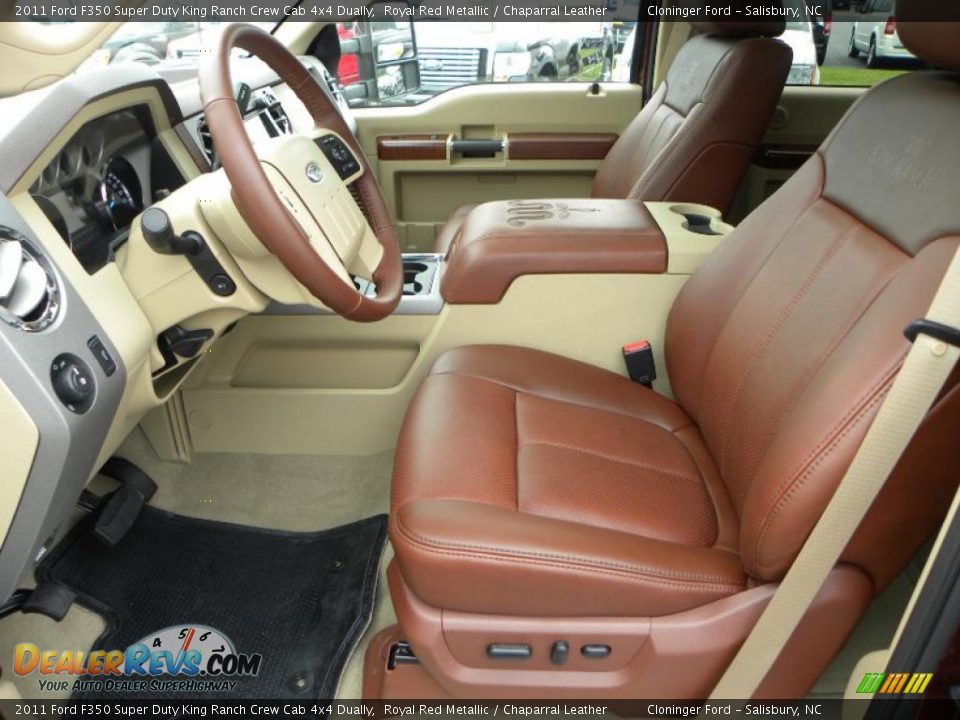 2011 Ford F350 Super Duty King Ranch Crew Cab 4x4 Dually Royal Red Metallic / Chaparral Leather Photo #21