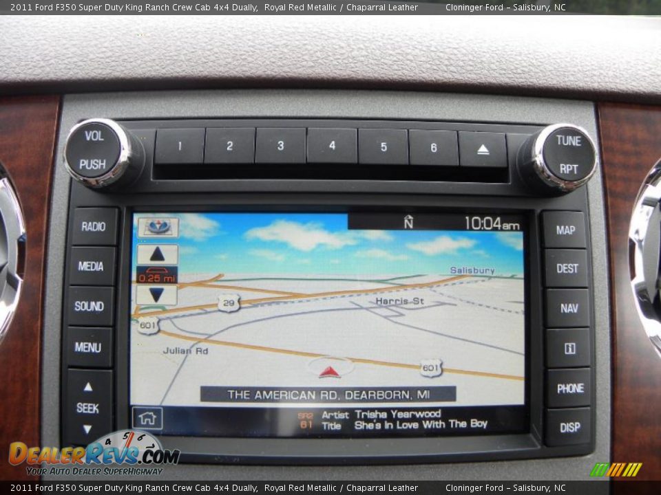 2011 Ford F350 Super Duty King Ranch Crew Cab 4x4 Dually Royal Red Metallic / Chaparral Leather Photo #26