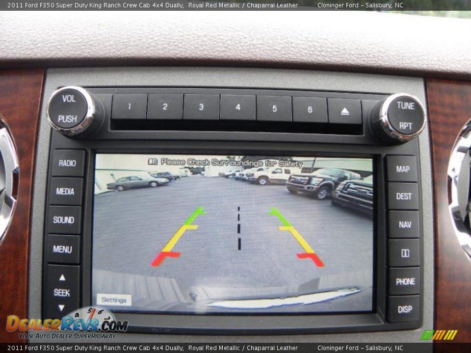 2011 Ford F350 Super Duty King Ranch Crew Cab 4x4 Dually Royal Red Metallic / Chaparral Leather Photo #27