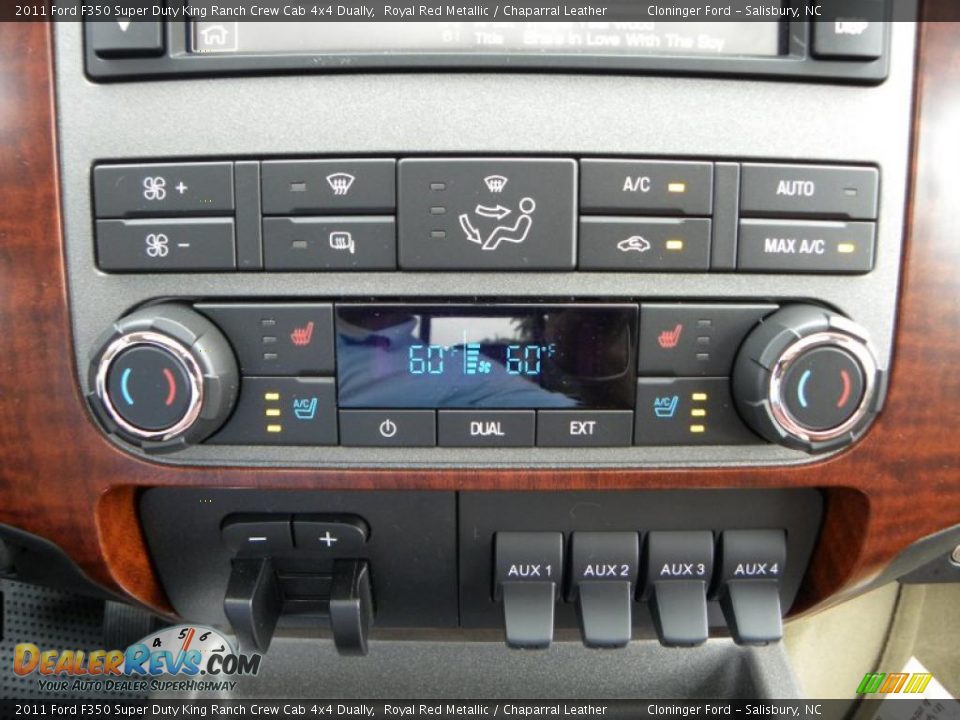 2011 Ford F350 Super Duty King Ranch Crew Cab 4x4 Dually Royal Red Metallic / Chaparral Leather Photo #28