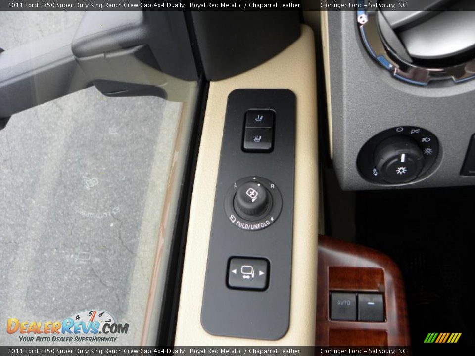 2011 Ford F350 Super Duty King Ranch Crew Cab 4x4 Dually Royal Red Metallic / Chaparral Leather Photo #35
