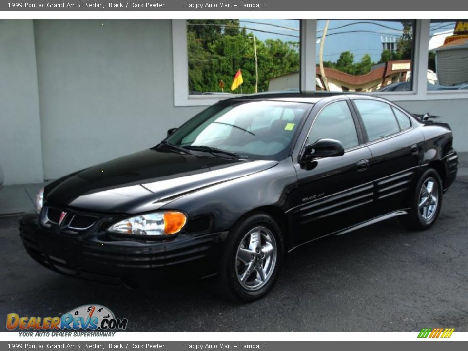 1999 Pontiac Grand Am SE Sedan Black / Dark Pewter Photo #2