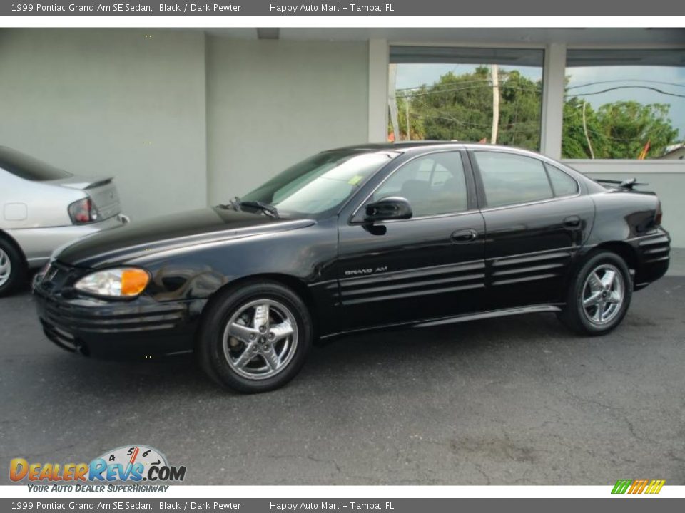 1999 Pontiac Grand Am SE Sedan Black / Dark Pewter Photo #5