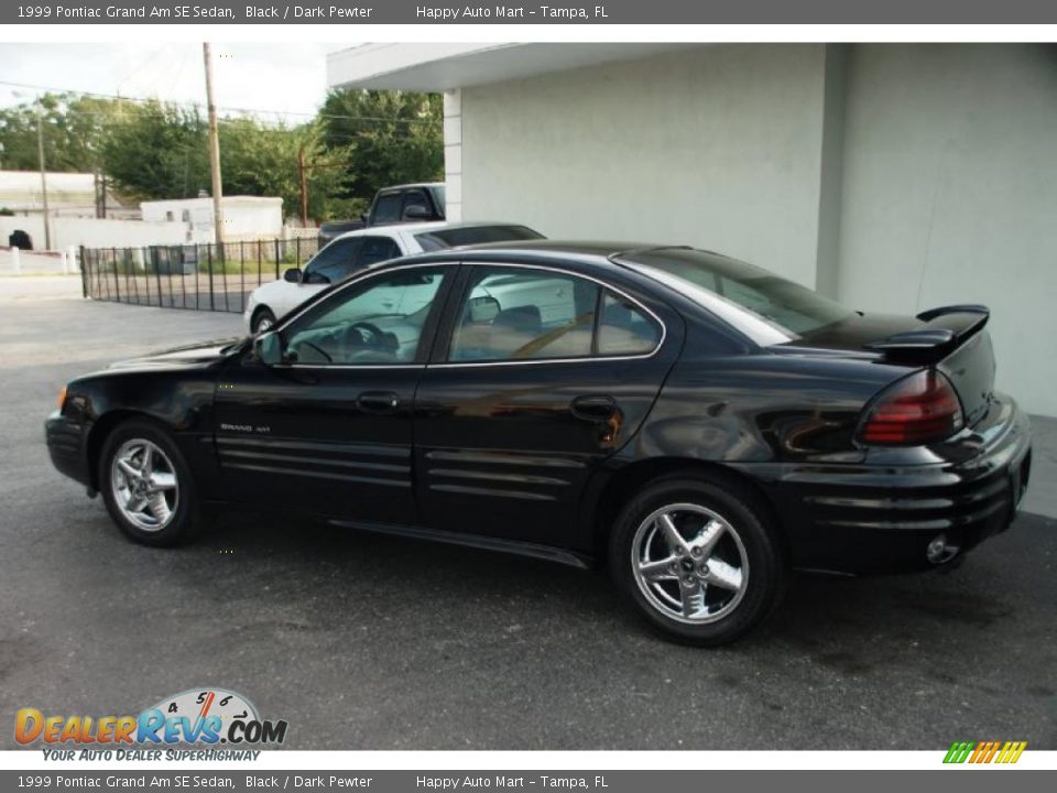 1999 Pontiac Grand Am SE Sedan Black / Dark Pewter Photo #8